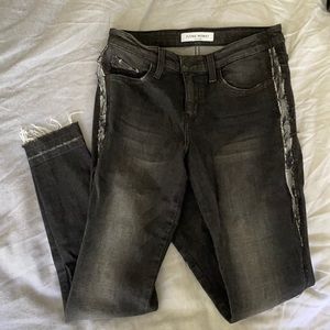 FLYING MONKEY WASHED FRINGE SKINNY JEANS